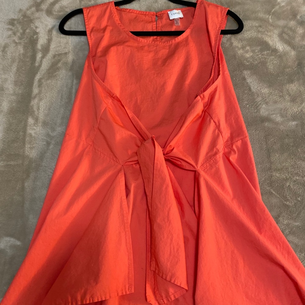 Long orange blouse